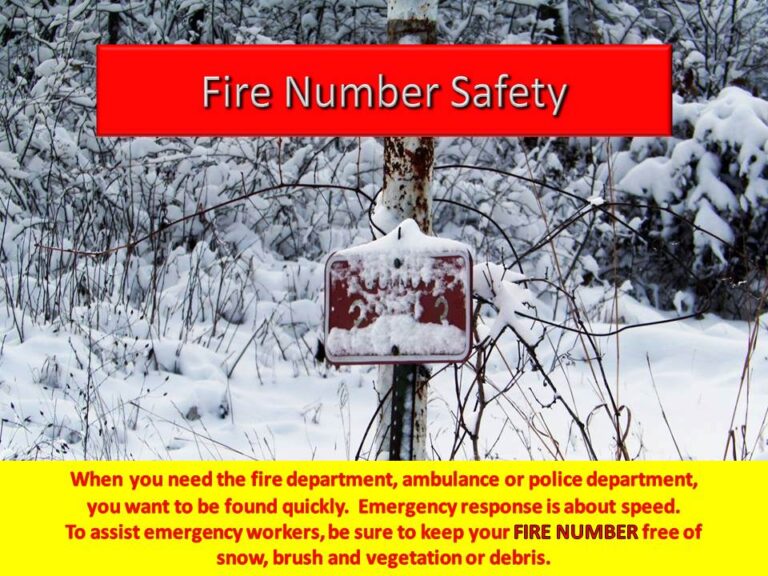 Fire Number Safety Town of Hudson